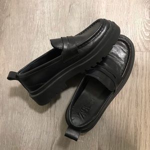 ZARA Black Loafers
